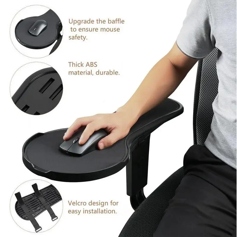 Arm Support Wrist Rest For Table Computer Arm Support Pad Anti-Slip Adjustable Chair Attachment Extension Elbow Mat For Offices - Image 4